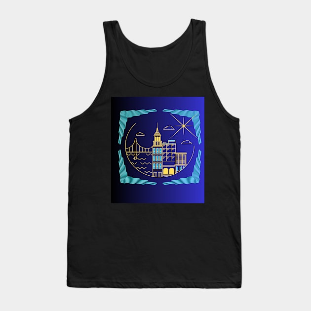 Town under a frame Tank Top by TeeProDesigns